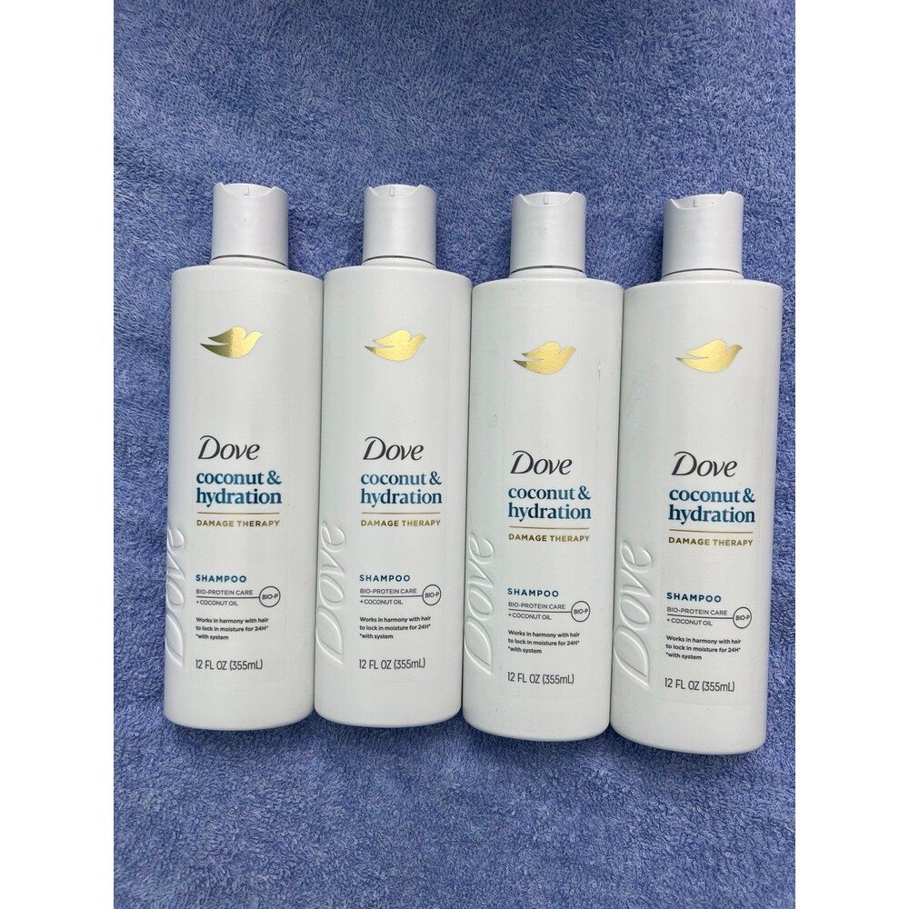 4 Dove Coconut & Hydration Shampoo + coconut oil 12fl oz